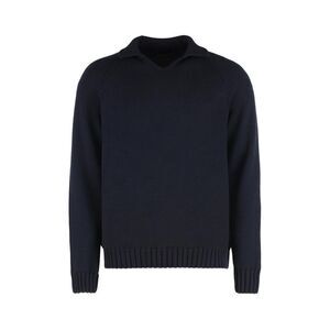 SLOWEAR Men's Wool Knit Collared Sweater Men BLUE Sweaters & Cardigans